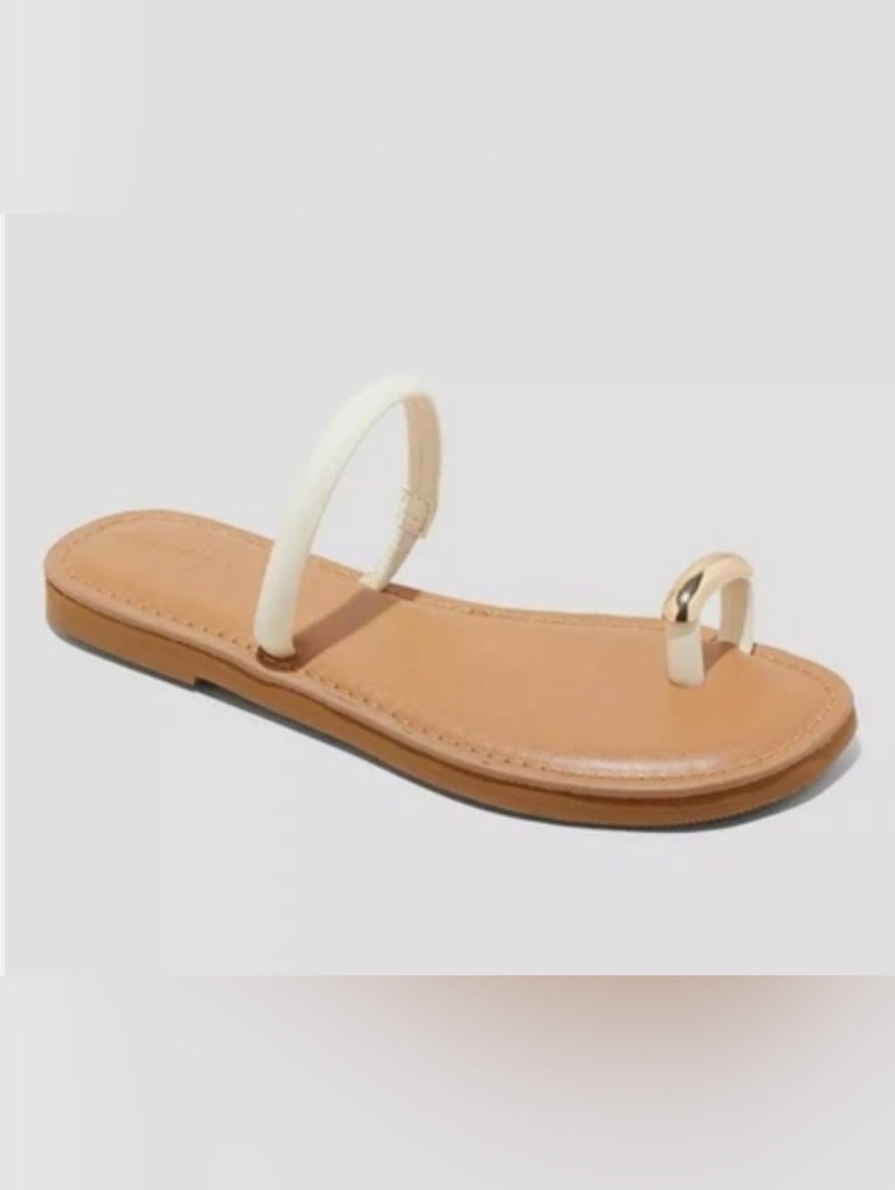 The Women's Clara Toe Ring Sandals by Universal Thread in Cream, size 6 & 6.5